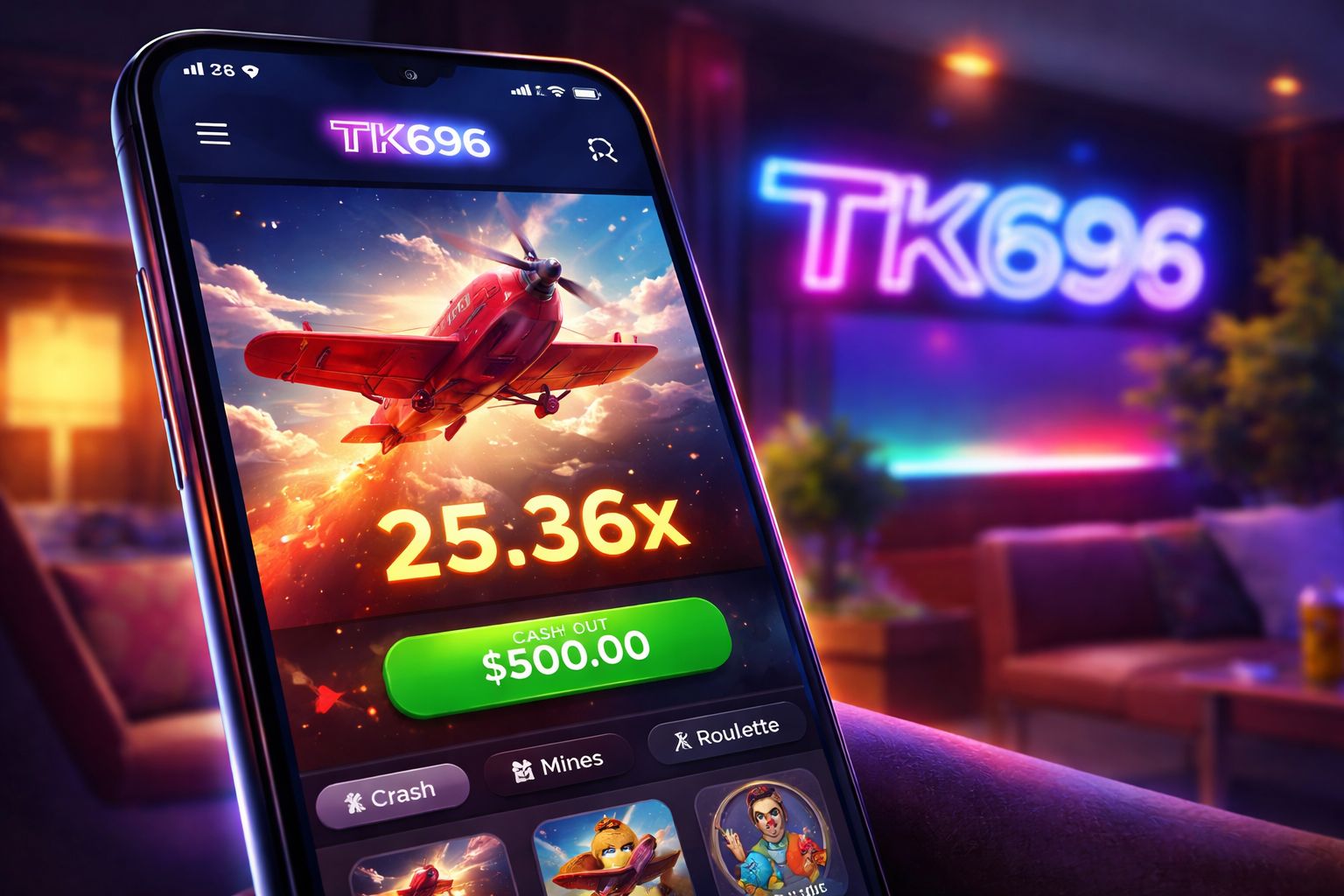 TK696 Games | Crash, Fishing, Mines & Arcade Wins